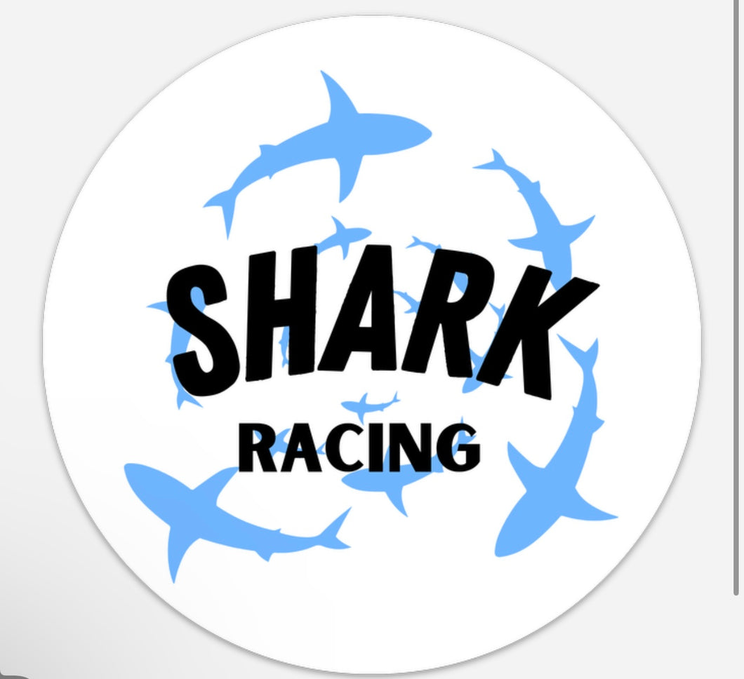 Shark Racing Round Decal